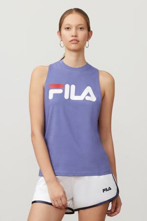 FILA Anzu Tank Vests White / Red,Womens Clothing | CA.DJZKLS395